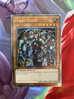 Yugioh Exiled Force RA03-EN119 Quarter Century Secret Rare 1st Edition NM/M - Image 1