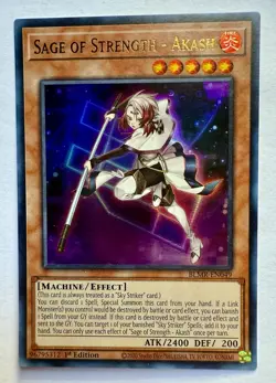 Yu-Gi-Oh! Sage of Strength - Akash 1st Ed. BLMR-EN049 Ultra Rare - Image 1