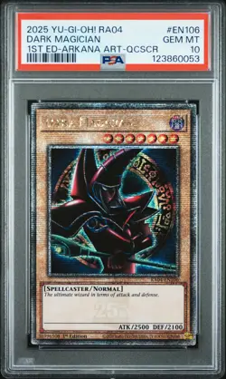 Dark Magician RA04-EN106 1st Edition Arkana Artwork QCR Yugioh PSA 10 *053 - Image 1