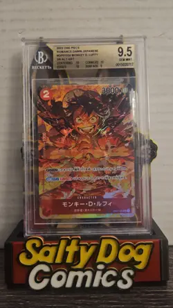 Japanese One Piece Romance Dawn Luffy OP01-024 Alt Art BGS9.5 Gem Mint Wave 1 - Image 1