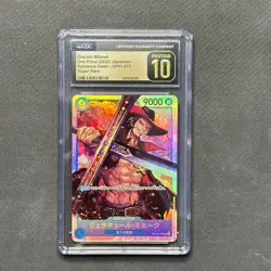 Dracule Mihawk - 2022 One Piece Card Game JPN. Romance Dawn-OP01-070 SR CGC 10 - Image 1