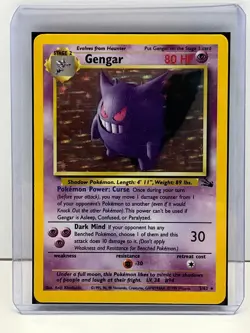 Gengar 5/62 Fossil Holo Pokemon Card. Personally owned, never played. - Image 5