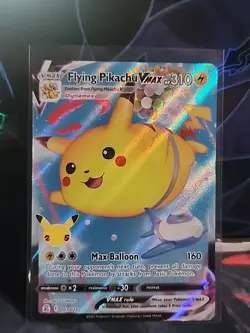 Pokemon TCG Flying Pikachu VMAX Holo Ultra Rare Card 007/025 Celebrations - Image 1