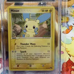 CGC Pristine 10 Minun 2004 Japanese POP Series 1 #12/17 Pokemon Card - Image 4