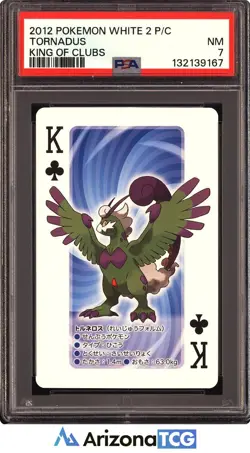 Pokemon 2012 Tornadus Therian Forme King of Clubs White 2 Playing Card PSA 7 - Image 1