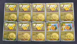 10 Lot pokemon TCG Chinese Card Pikachu Master Ball Holo XL92 - Image 1