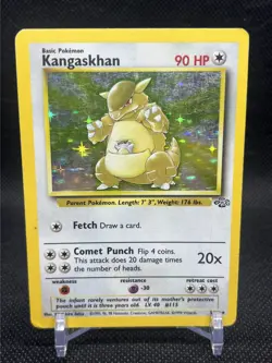 Pokemon TCG Kangaskhan Holo Rare Card 5/64 Jungle Set Vintage MP - Image 1