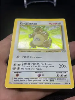 Pokemon TCG Kangaskhan Holo Rare Card 5/64 Jungle Set Vintage MP - Image 2