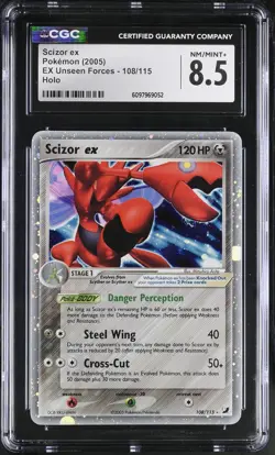 CGC 8.5 Scizor ex 2005 EX Unseen Forces 108/115 Holo Pokemon Card - Image 1