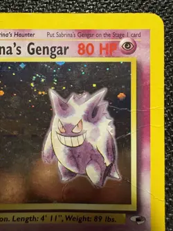 Pokemon TCG Sabrina's Gengar Gym Challenge Holo 14/132 Damaged Condition Card - Image 3