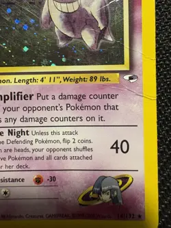 Pokemon TCG Sabrina's Gengar Gym Challenge Holo 14/132 Damaged Condition Card - Image 4