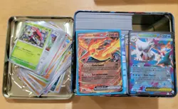 Pokemon 300+ Card Lot! Tin Included! - Image 1