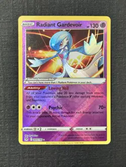 Radiant Gardevoir 069/196 Lost Origin Ultra Rare Holo Pokemon TCG Card NM - Image 1