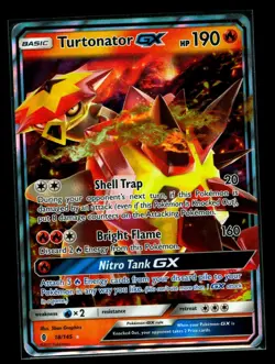 Turtonator GX 18/145 Guardians Rising Ultra Rare Holo Pokemon Card NM - Image 1