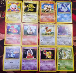 Vintage Pokemon Card Lot (12) Original WOTC Base Set Some 1st Edition Shadowless - Image 1