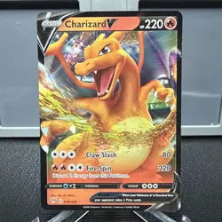 Pokemon TCG Charizard V Darkness Ablaze 019/189 Holo Ultra Rare Card - Image 1