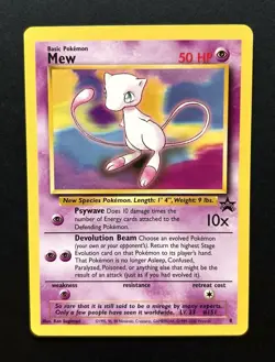 Pokemon Card - Mew #8 Black Star Promo Non-Holo - NM - Image 1