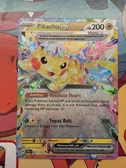 🔥Pokemon TCG Surging Sparks Pikachu EX Double Rare Rainbow Holo Card 057/191 🔥 - Image 1