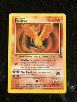 Pokemon TCG Moltres Fossil Rare Card 27/62 - Image 1