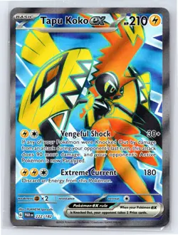 Pokemon TCG - SV04 Paradox Rift - Tapu Koko ex Ultra Rare Holofoil 222/182 - Image 1