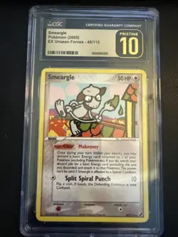 Smeargle EX Unseen Forces 48/115 Pokemon CGC 10 Pristine - Image 1