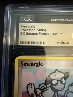 Smeargle EX Unseen Forces 48/115 Pokemon CGC 10 Pristine - Image 2