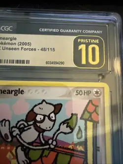 Smeargle EX Unseen Forces 48/115 Pokemon CGC 10 Pristine - Image 3