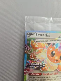 Pokemon TCG Eevee ex - 075/131 (Prismatic Evolutions Stamp) Promo Card SEALED - Image 3