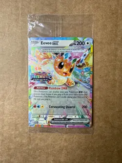 Pokemon Eevee EX 75/131 Stamped Prismatic Evolutions Surprise Box Promo Sealed - Image 1