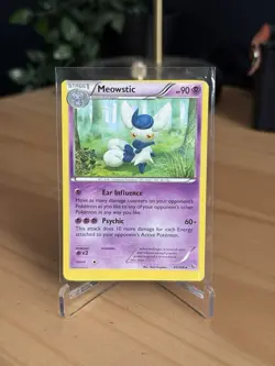 Meowstic XY Flashfire Pokemon Card 43/106 MISPRINT MISCUT Alignment Dot Error - Image 1