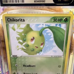 2005 POKEMON EX UNSEEN FORCES #51/115 CHIKORITA CGC Pristine 10 - Image 4