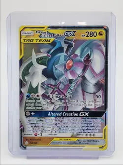 ARCEUS & DIALGA & PALKIA GX 2019 POKEMON COSMIC ECLIPSE RARE 156/236 Q4490 - Image 1