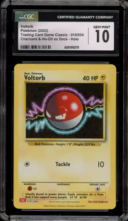Pokemon Voltorb Classic Charizard & Ho-Oh ex Deck Holo #010 CGC 10 Gem Mint - Image 1