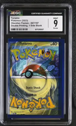 Pokemon TCG - Tynamo 067/197 OBF - CGC 9 Error - Double Printing 1 Side Blank - Image 2