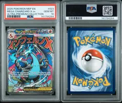 2025 POKEMON MEP EN-ME BLACK STAR PROMO #023 MEGA CHARIZARD X EX PSA 10!!!! - Image 3