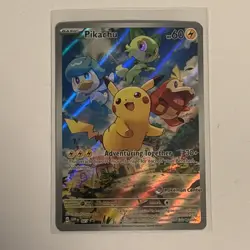 Pokemon Center Exclusive Pikachu #27 Paldea Evolved Stamped Black Star Promo - Image 1