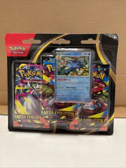 Pokemon Mega Evolution - Golduck 3-Pack Booster Blister Factory Sealed - Image 1