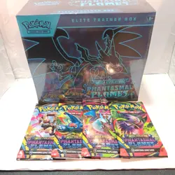 Pokemon Phantasmal Flames Elite Trainer Box & Booster Pack Art Set Lot - Image 1