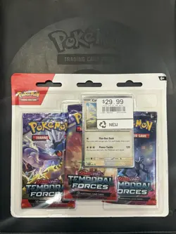 Temporal Forces - 3 Pack Blister - Cyclizar Promo - S & V - Pokemon TCG - Sealed 820650853289 - Image 1