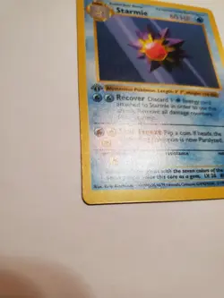 Shadowless 1st Edition Starmie 64/102 Base Set Pokemon Vintage LP - Image 3