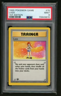 Lass 1st Edition 💎PSA 9 MINT 💎 Shadowless Pokemon Trainer 75/102 Base Set - Image 1