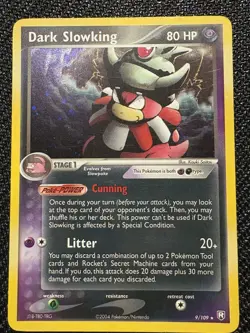 Pokemon TCG Dark Slowing EX Team Rocket Returns 9/109 Holo Rare MP LP - Image 1