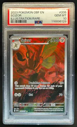 2023 Pokemon SV Obsidian Flames - OBF EN Scizor #205/197 PSA 10 - Image 1