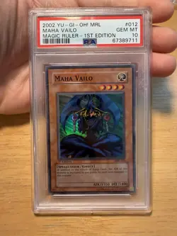 2002 YU-GI-Oh! MRL-012 Maha Vailo Magic Ruler 1st Edition PSA Mint 9 - Image 1
