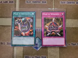 YUGIOH MASK OF BRUTALITY BP03 + MASK OF WEAKNESS YS15 COMMON 1ST ED NM - Image 1