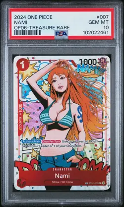 2024 One Piece Nami #007 Treasure Rare Op06-Wings Of The Captain PSA 10 - Image 1