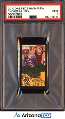 One Piece 2010 Chopper/Luffy December One Piece Hanafuda PSA 9 - Image 1