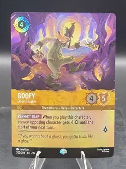 Disney Lorcana-Whispers in the Well-Goofy-Ghost Hunter-#205-Epic Holo-NM - Image 3