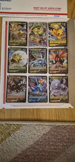 pokemon card binder collection lot english 54 Cards ex,v,full art,reverse. #001 - Image 1