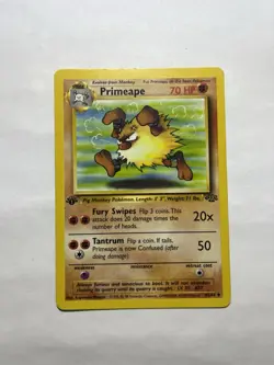 Pokemon TCG Primeape Jungle Card 43/64 1st Edition Uncommon - Image 1